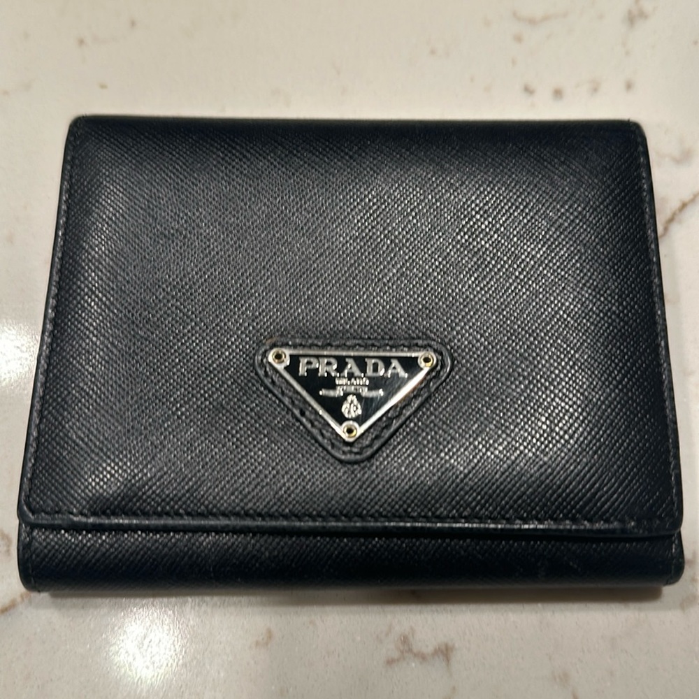 Black Prada bifold wallet